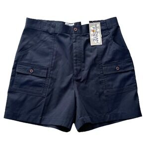 NWT Windham Pointe Men's Cargo Shorts 36 Navy Blue 5" Inseam 6-Pocket Utility